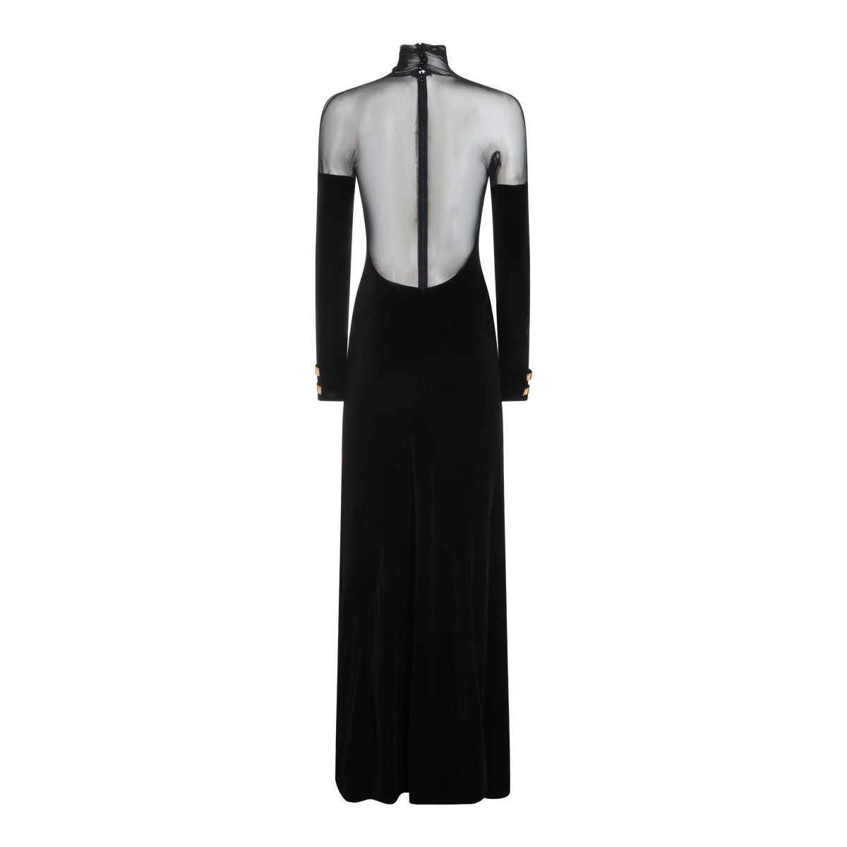 BLACK RED CARPET VELVET EVENING DRESS