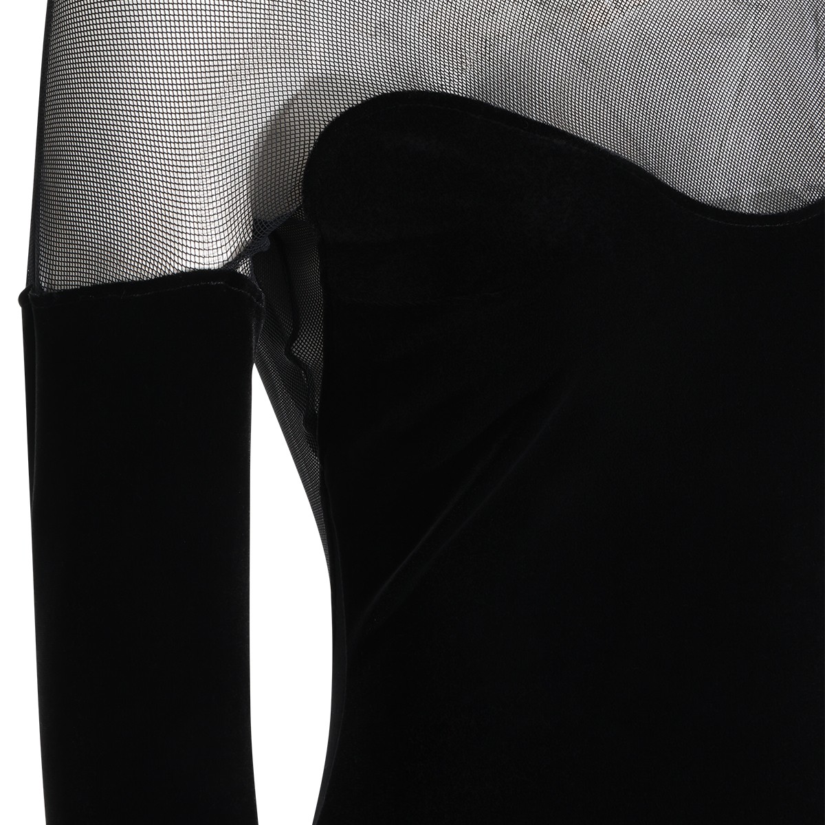 BLACK RED CARPET VELVET EVENING DRESS