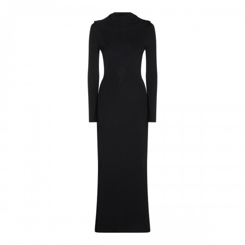 BLACK VISCOSE DRESS