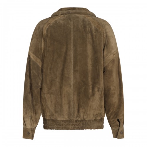 VERT ALGUE SUEDE BOMBER JACKET
