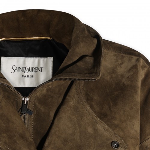 VERT ALGUE SUEDE BOMBER JACKET