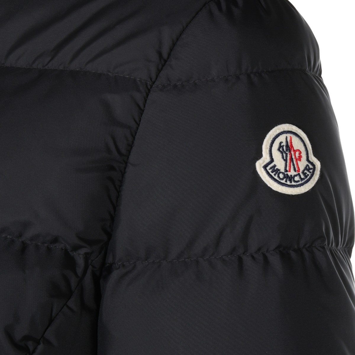 BLACK GIE NYLON LONG DOWN COAT