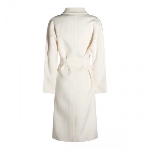 IVORY WOOL LONG COAT