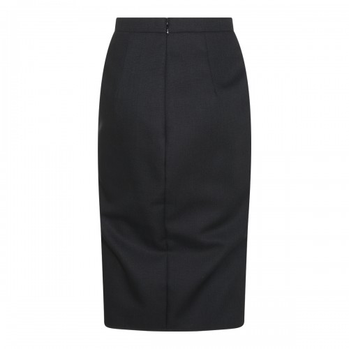 BLACK WOOL SKIRT