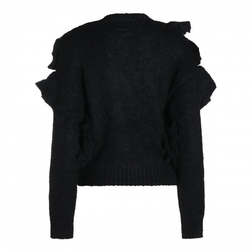 BLACK WOOL KNITWEAR