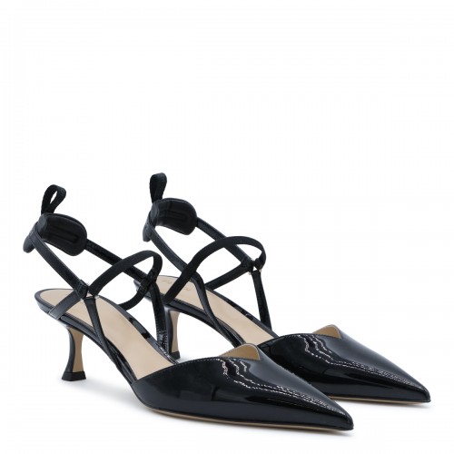 BLACK LEATHER PUMPS