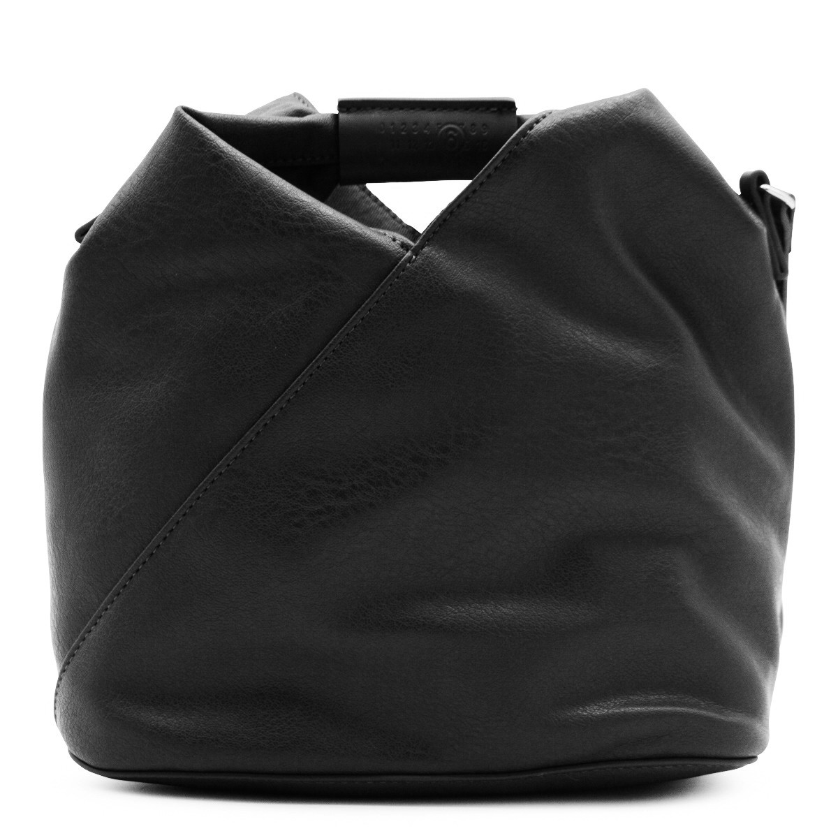 BLACK LEATHER JAPANESE CROSSBODY BAG