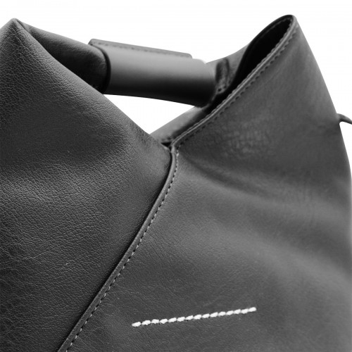 BLACK LEATHER JAPANESE CROSSBODY BAG