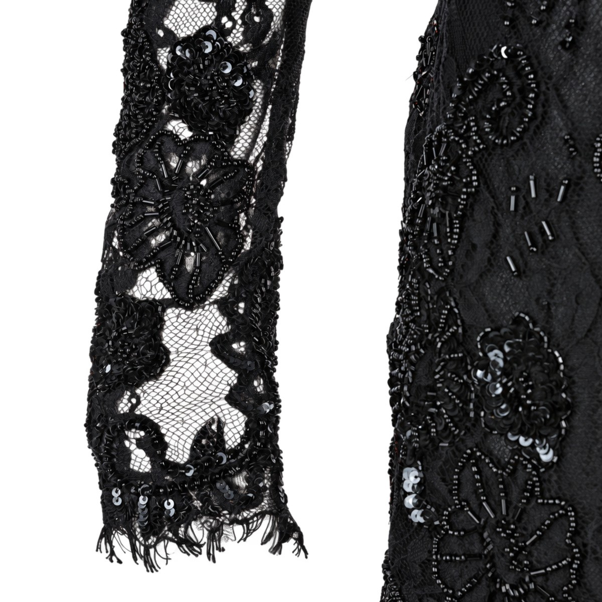 BLACK LACE MINI DRESS