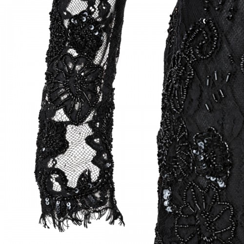 BLACK LACE MINI DRESS