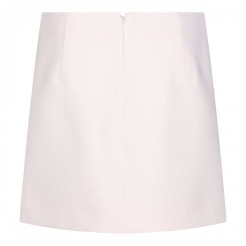 WHITE WOOL CREPE MINI SKIRT 2