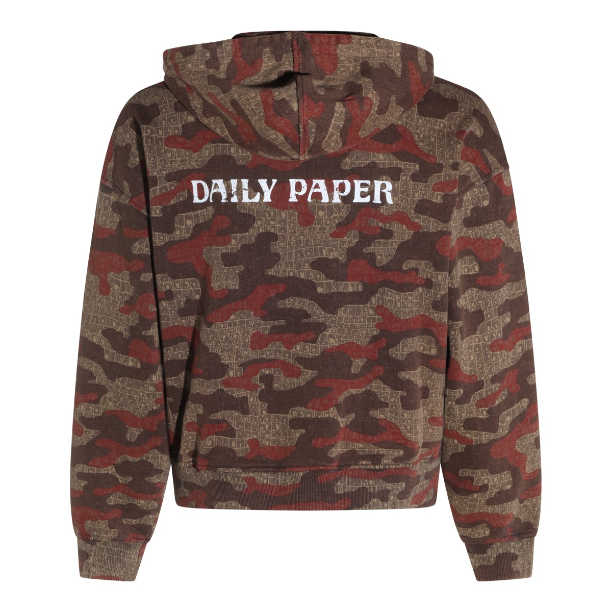 MULTICOLOUR CAMO COTTON ZIP-UP HOODIE