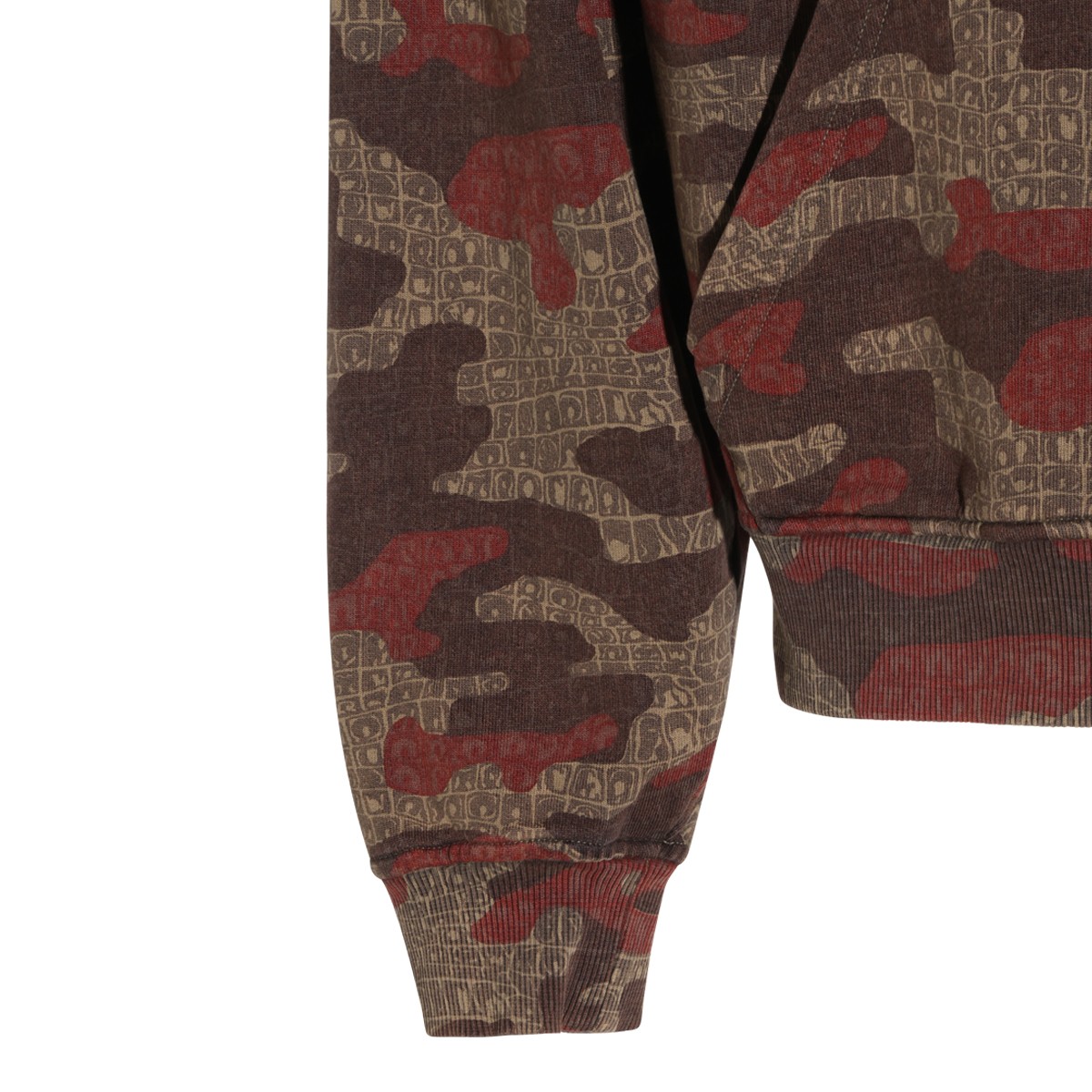 MULTICOLOUR CAMO COTTON ZIP-UP HOODIE