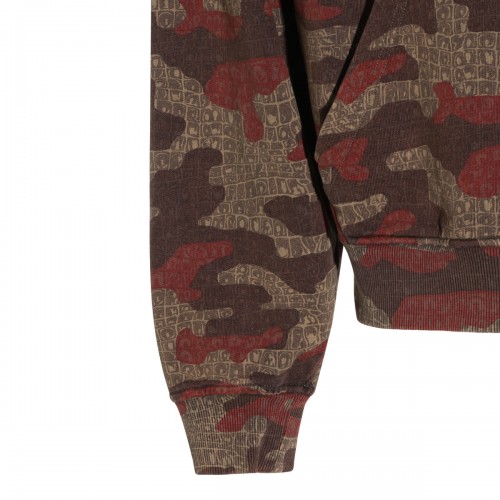 MULTICOLOUR CAMO COTTON ZIP-UP HOODIE