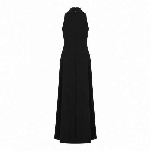 BLACK CREPE EVENING DRESS