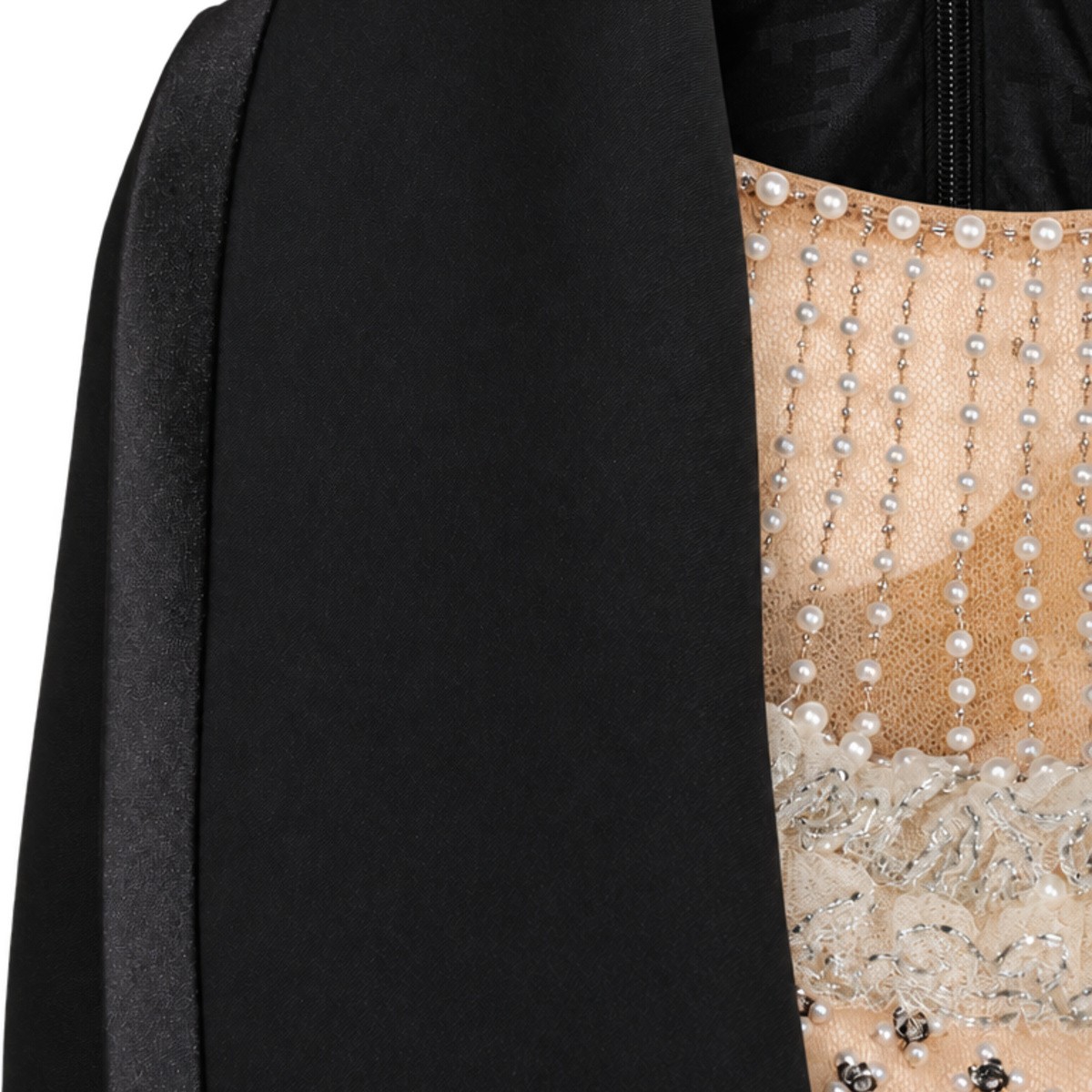 BLACK CREPE EVENING DRESS