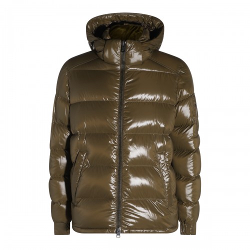 GREEN NYLON DOWN JACKET