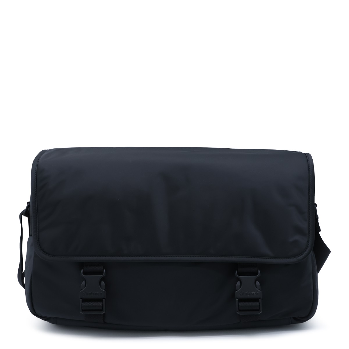 BLACK NYLON MESSENGER BAG