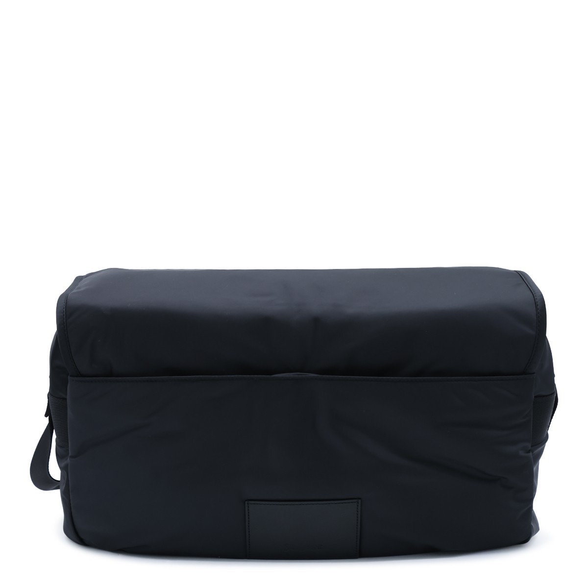 BLACK NYLON MESSENGER BAG