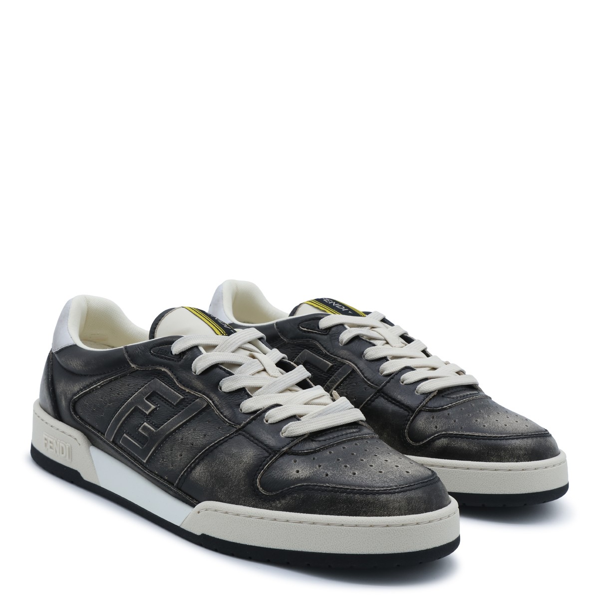 BLACK LEATHER FENDI MATCH SNEAKERS
