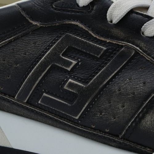 BLACK LEATHER FENDI MATCH SNEAKERS