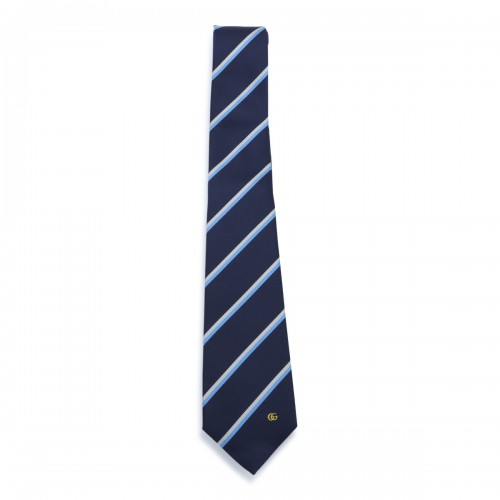 BLUE AND LIGHT BLUE SILK JACQUARD TIE