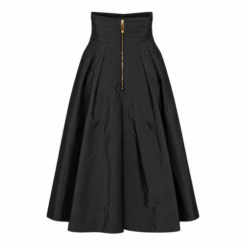 BLACK MIDI SKIRT 2
