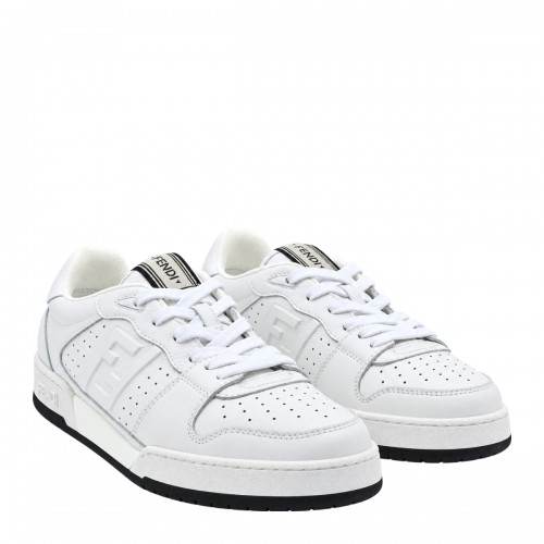 WHITE LEATHER FENDI MATCH SNEAKERS