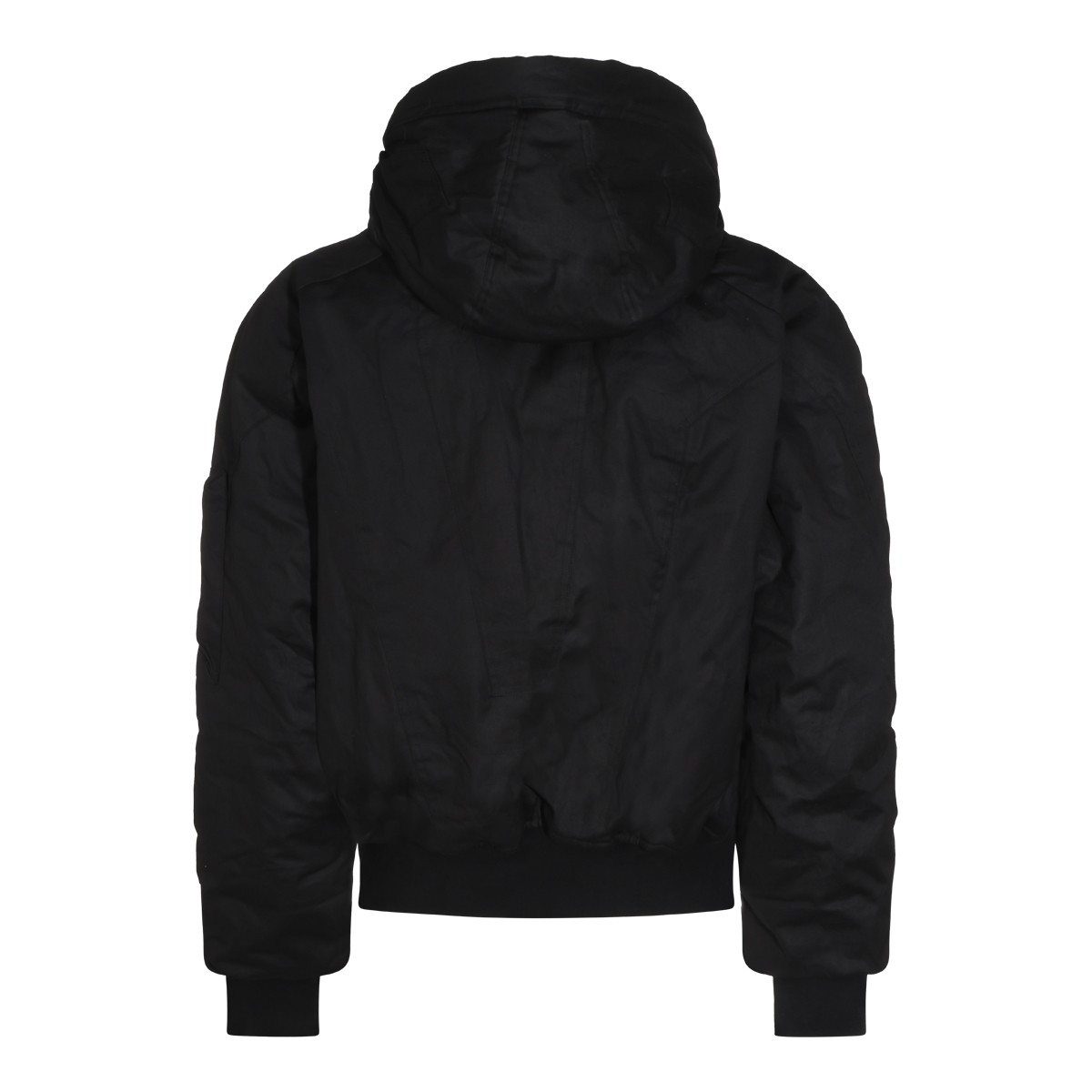 BLACK COTTON PUFFER CASUAL JACKET