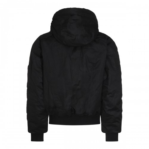 BLACK COTTON PUFFER CASUAL JACKET