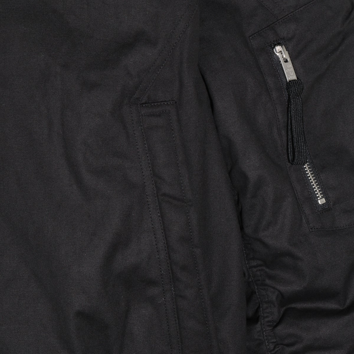 BLACK COTTON PUFFER CASUAL JACKET