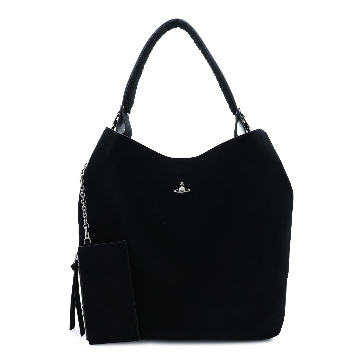 BLACK LOTTIE SUEDE SHOULDER...