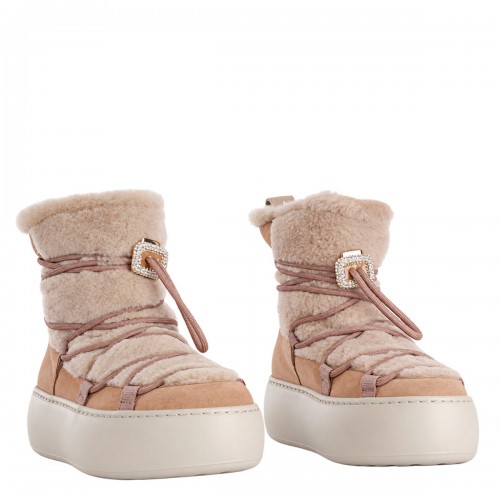 BEIGE LEATHER ANKLE BOOTS 2