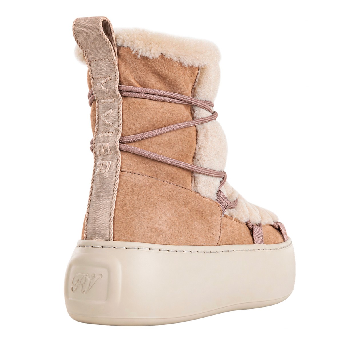 BEIGE LEATHER ANKLE BOOTS
