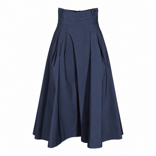 BLUE MIDI SKIRT