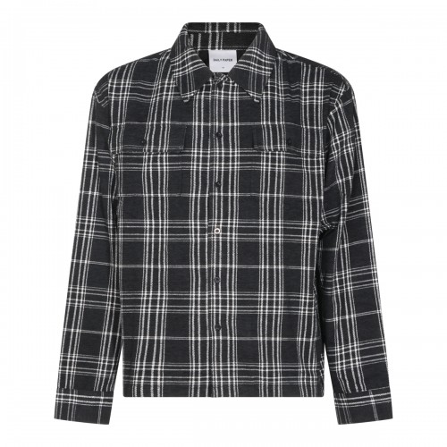 BLACK COTTON CHENILLE SHIRT