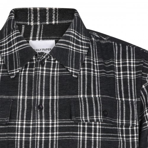 BLACK COTTON CHENILLE SHIRT