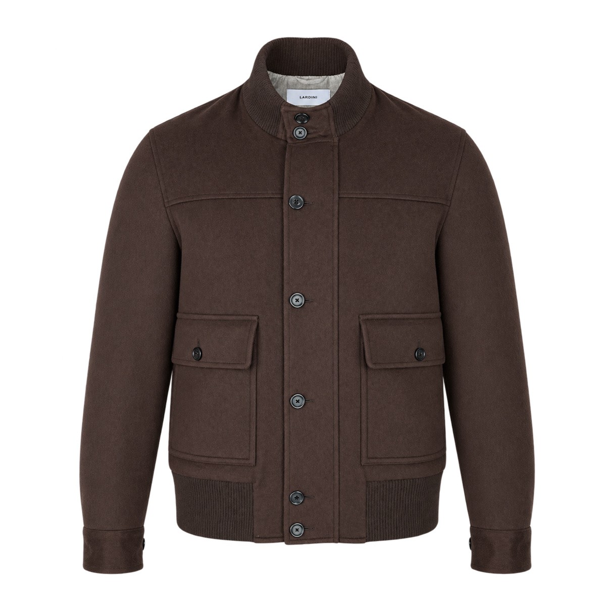 BROWN SPONGE WOOL AND CASHMERE BLEND...