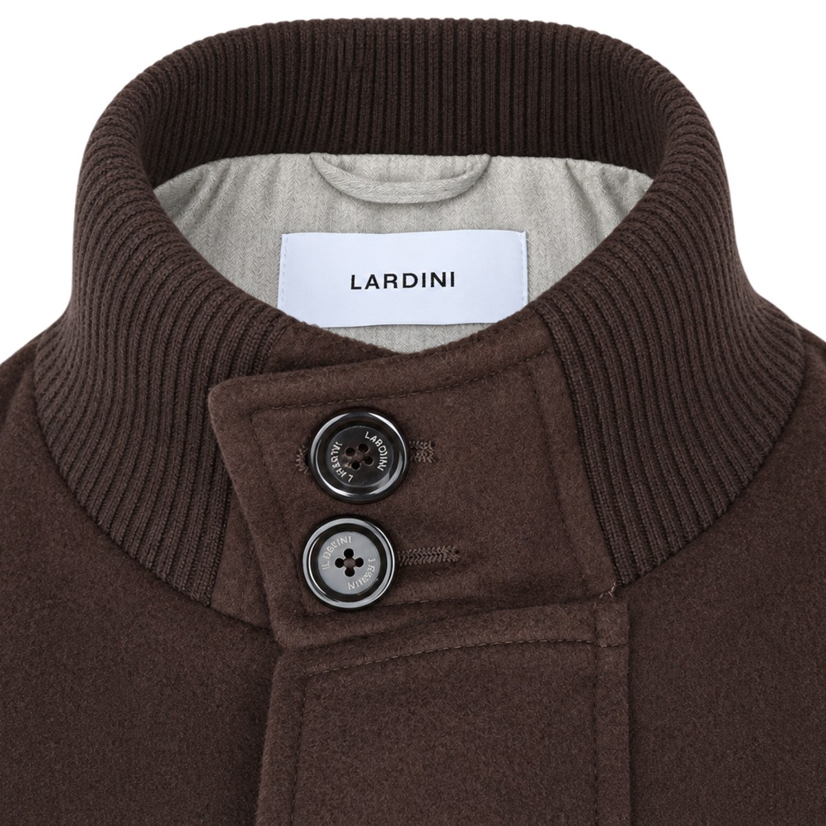 BROWN SPONGE WOOL AND CASHMERE BLEND...