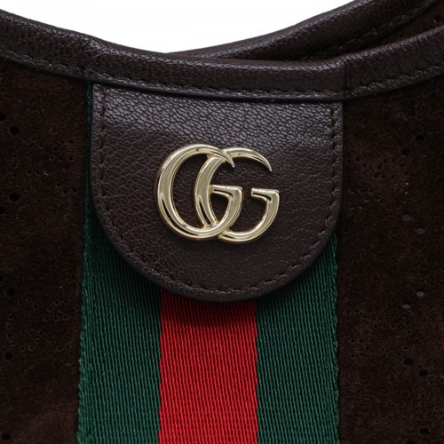 DARK BROWN GIGLIO SUEDE LARGE TOTE BAG