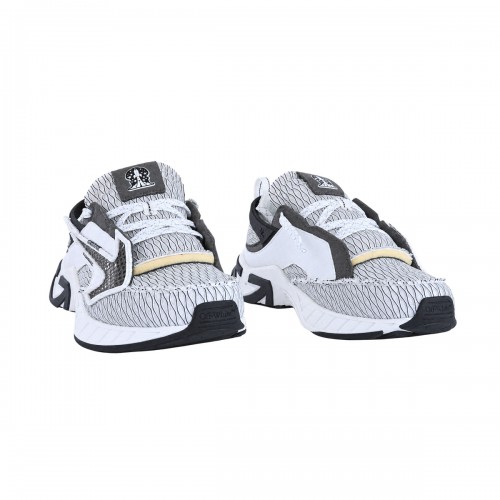 WHITE AND BLACK FABRIC M-SPACE MEMO SNEAKERS
