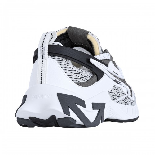 WHITE AND BLACK FABRIC M-SPACE MEMO SNEAKERS