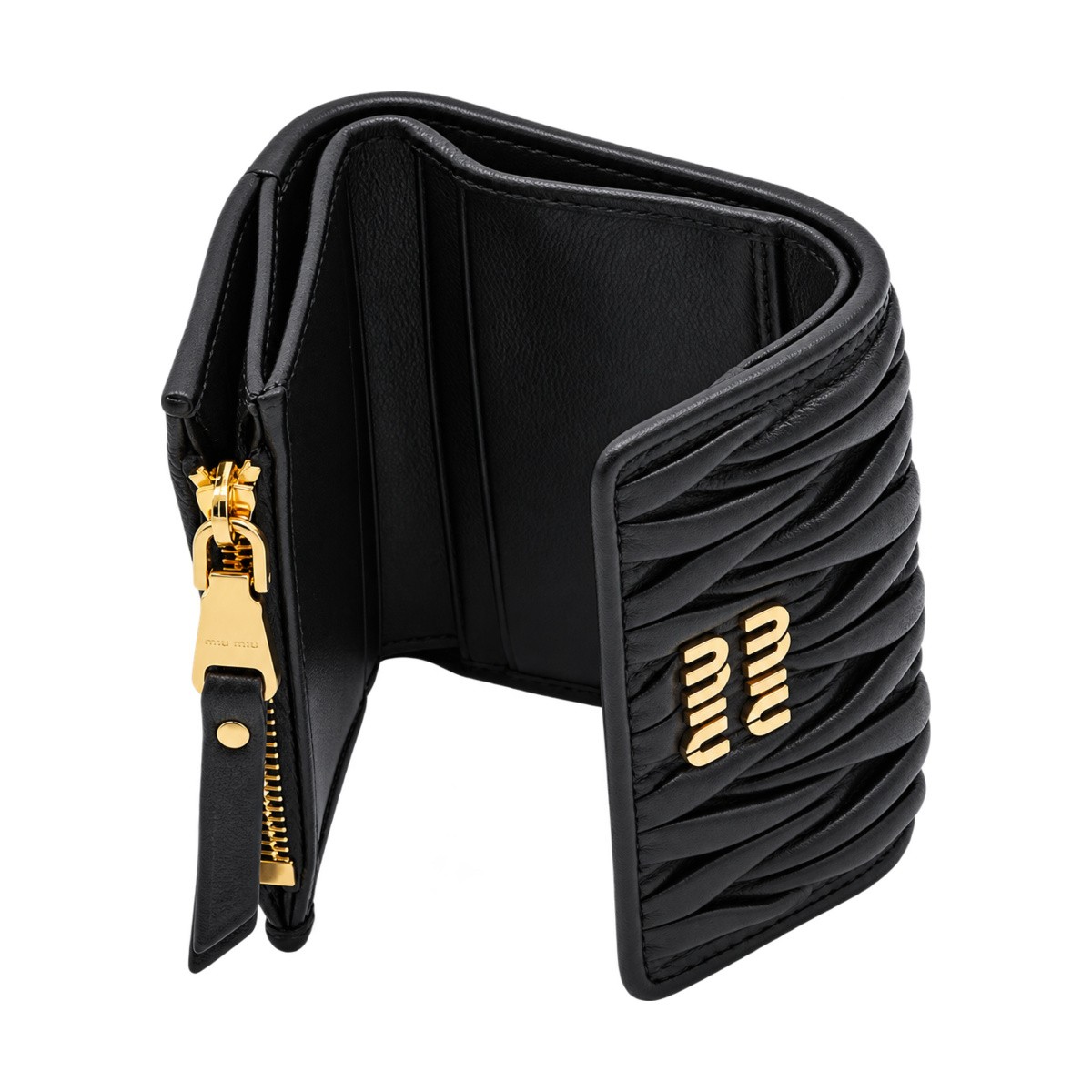 BLACK NAPPA LEATHER SMALL WALLET