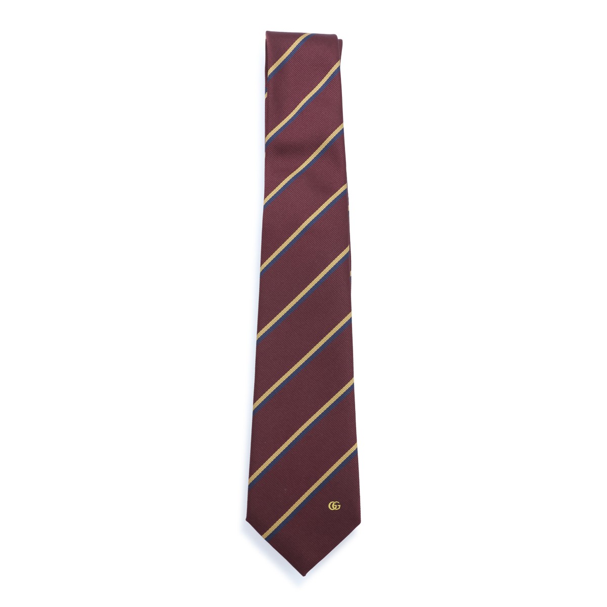 BORDEAUX AND BLUE SILK JACQUARD TIE